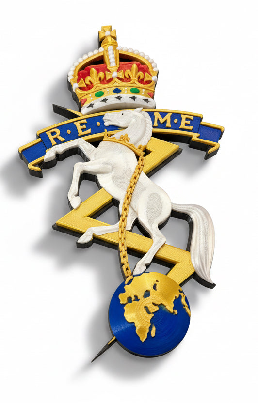 REME King's Crown Cap Badge | Officially Licensed