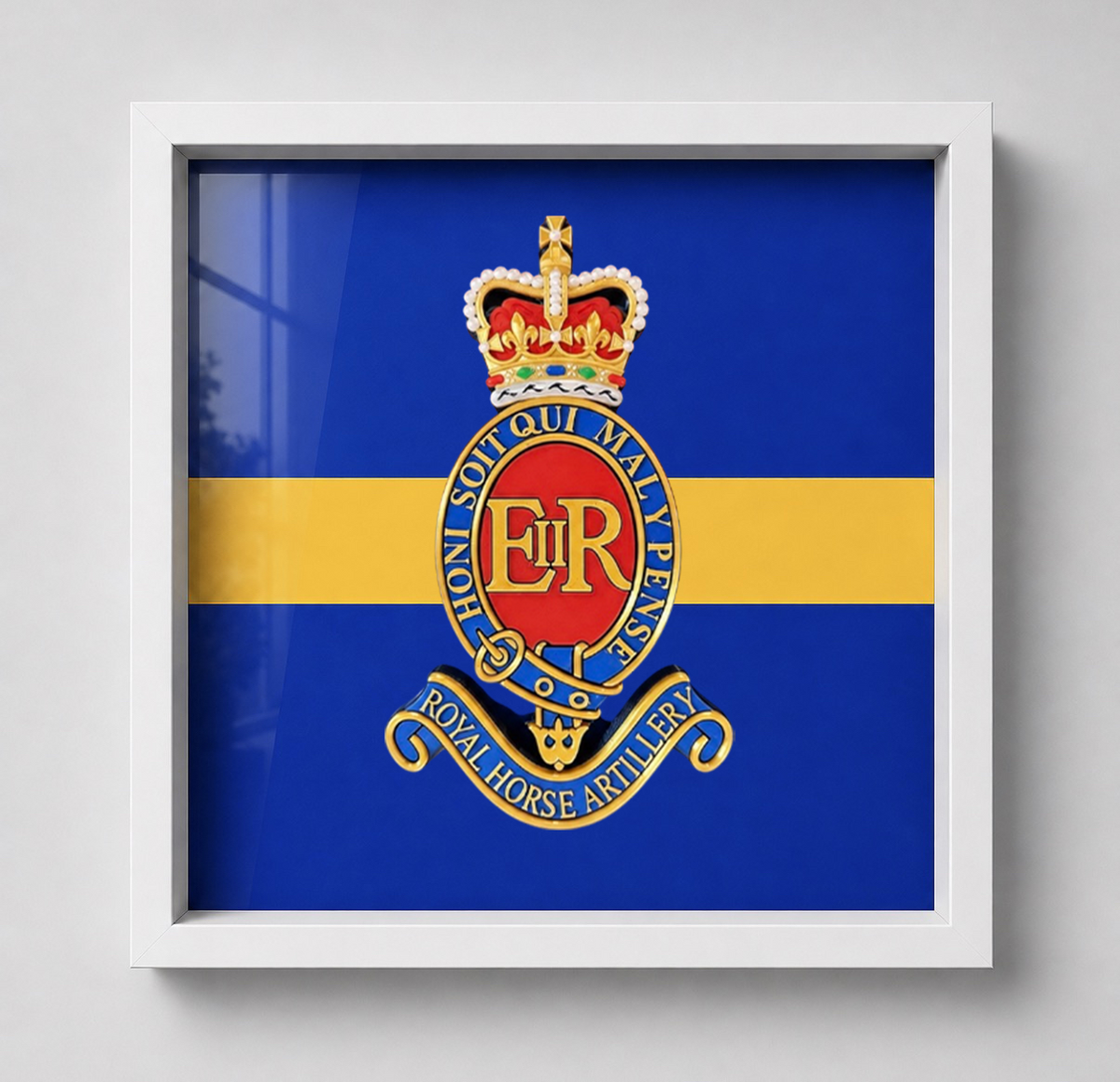 3rd Regiment Royal Horse Artillery (3 RHA) Cap Badge & Stable Belt Display Frame | Officially Licensed