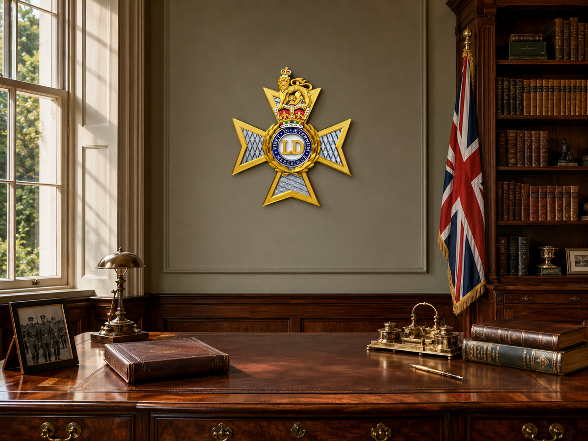 The Light Dragoons Cap Badge – Queen's Crown | Officially Licensed