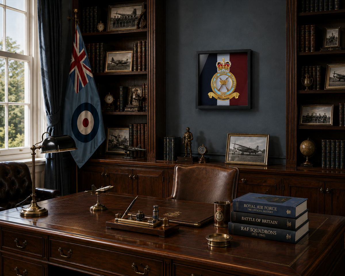 Royal Air Force Regiment Badge – Queen's Crown Display Frame | Officially Licensed