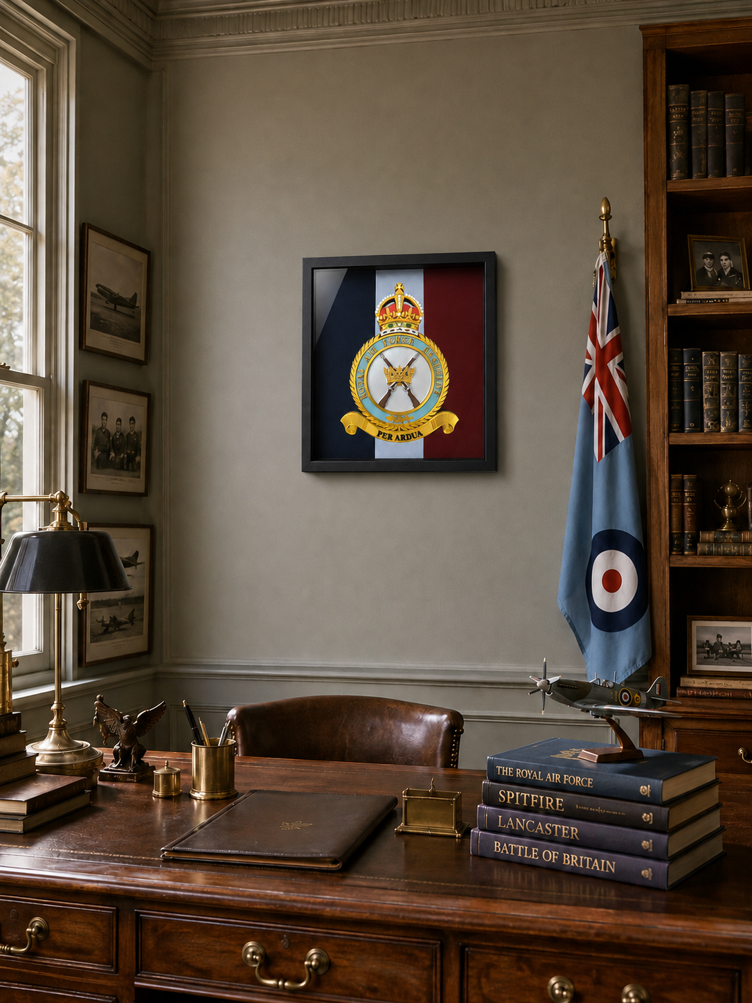 Royal Air Force Regiment Badge – King's Crown Display Frame | Officially Licensed