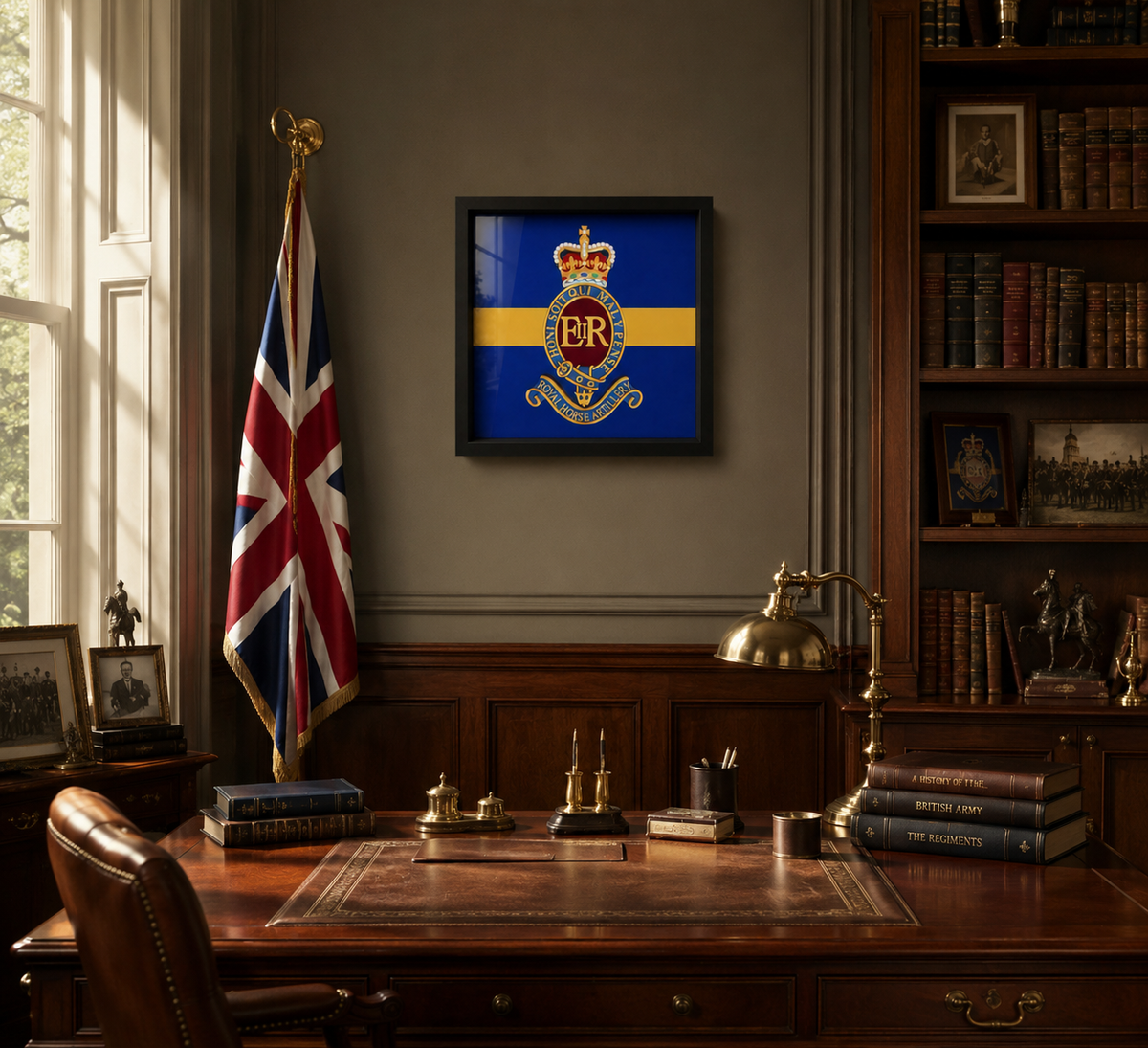 7th Parachute Regiment Royal Horse Artillery (7 Para RHA) Cap Badge & Stable Belt Display Frame | Officially Licensed