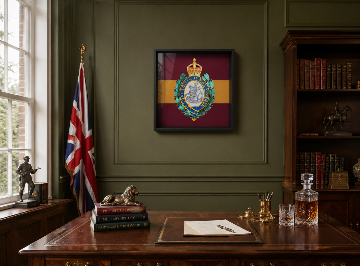 Royal Regiment of Fusiliers Regimental Emblem Display Frame King's Crown | Officially Licensed
