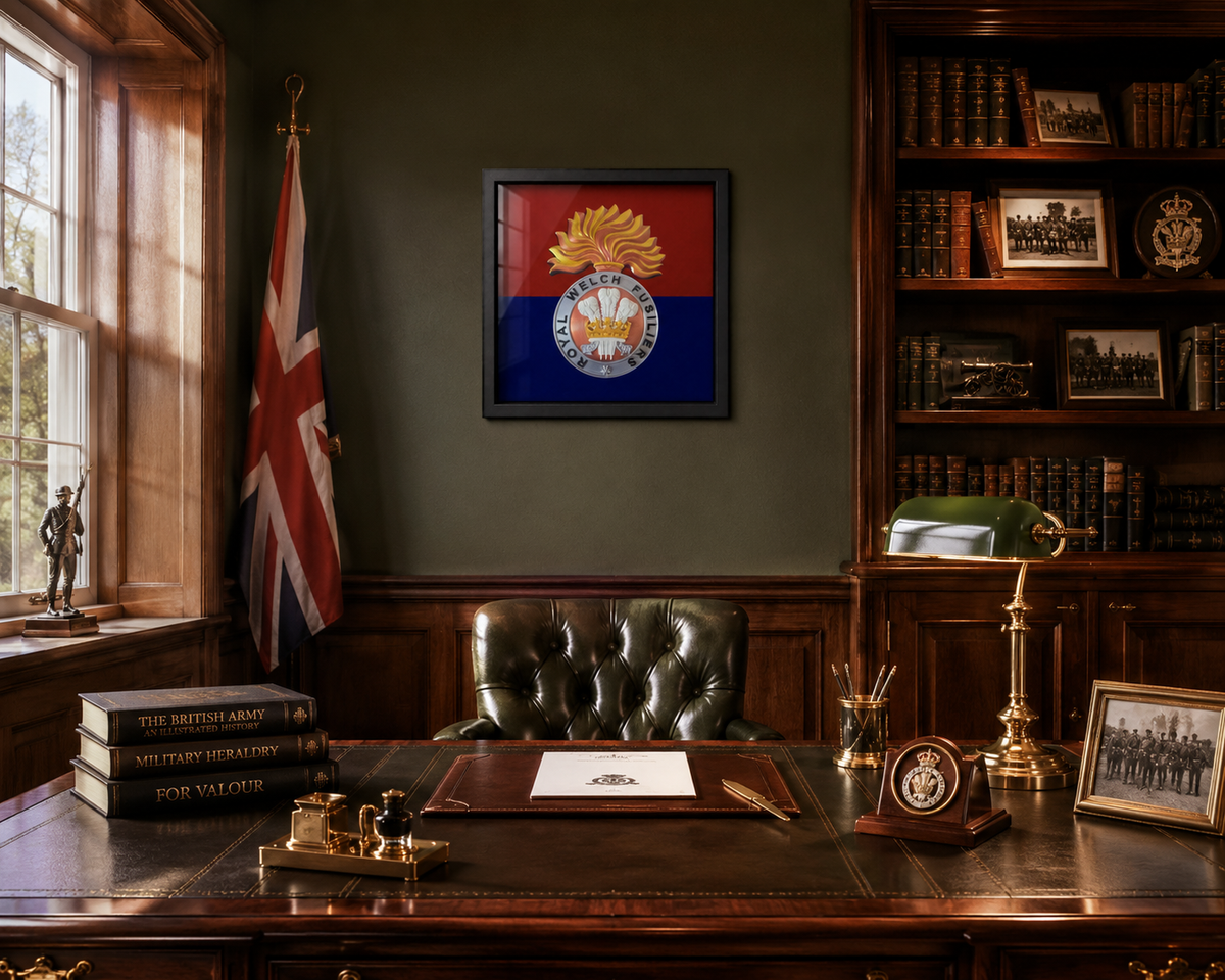 Royal Welch Fusiliers (RWF) Cap Badge Display Frame | Officially Licensed