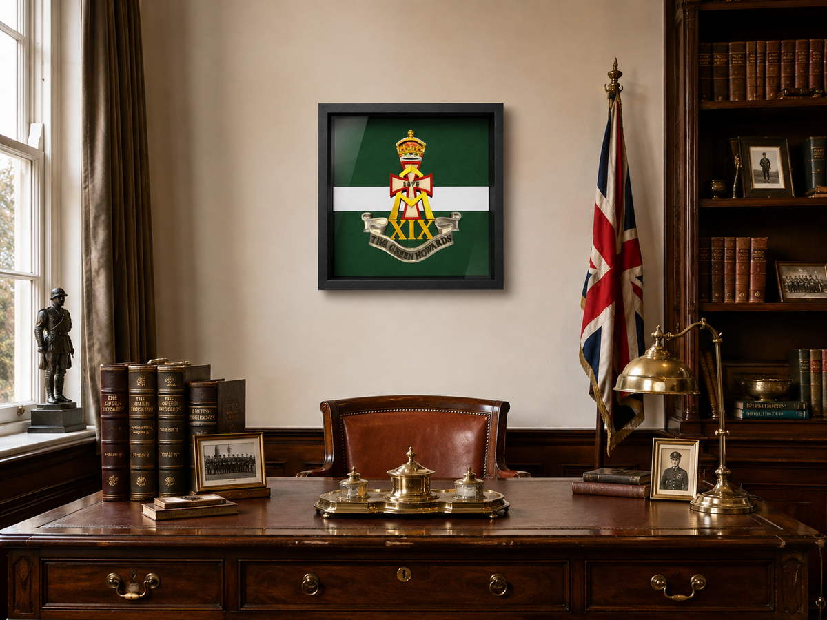 The Green Howards Cap Badge Display Frame | Full Colour | Officially Licensed