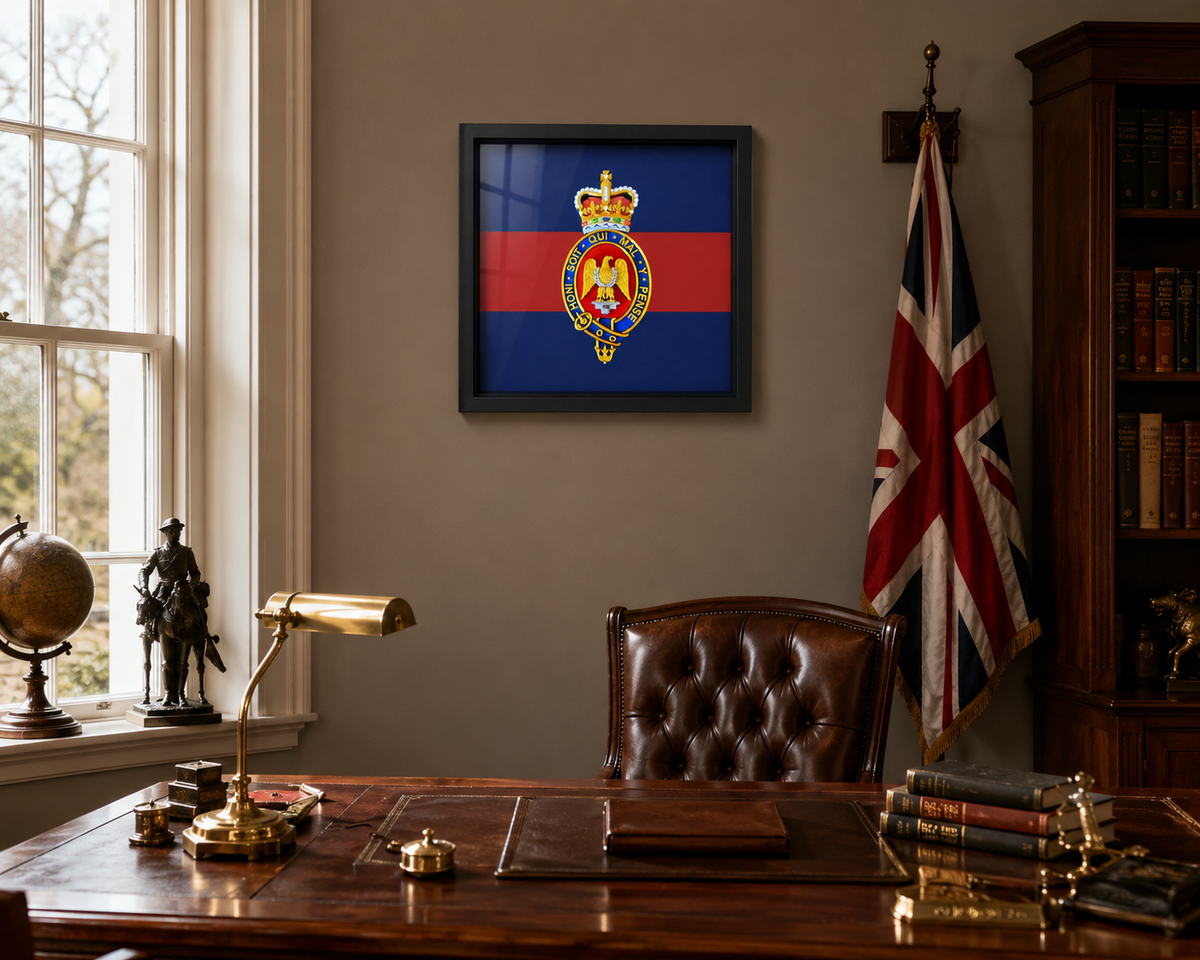 Blues and Royals Waterloo Eagle Regimental Device Display Frame – Queen's Crown | Officially Licensed