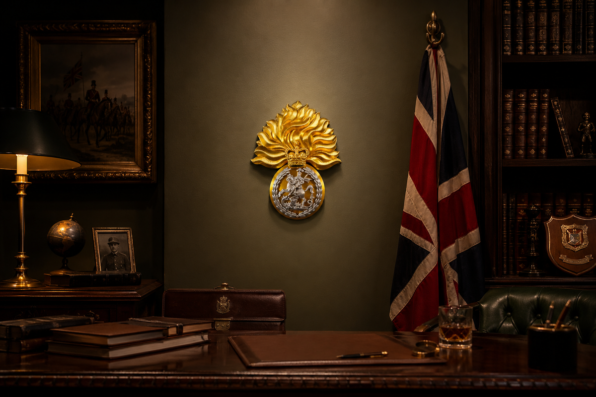 Royal Regiment of Fusiliers Grenade Queen's Crown Cap Badge | Officially Licensed