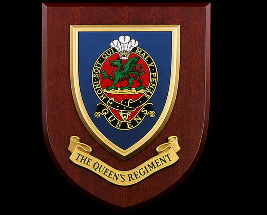 The Queen's Regiment - Wall Shield Plaque | MOD Licensed Seller
