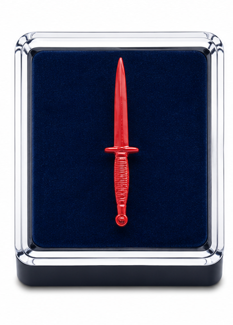 Commando Dagger (Red) - British Military Lapel Pin Badge |  MOD Licensed