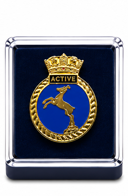 HMS ACTIVE - British Military Lapel Pin Badge |  MOD Licensed