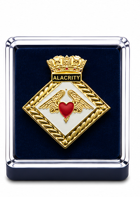 HMS ALACRITY - British Military Lapel Pin Badge |  MOD Licensed
