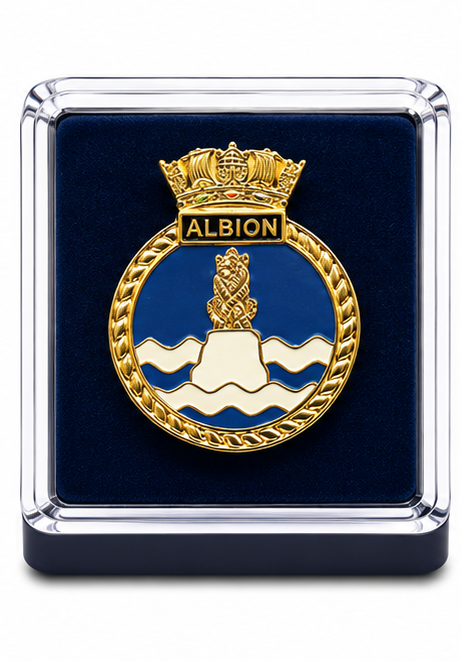 HMS ALBION - British Military Lapel Pin Badge |  MOD Licensed