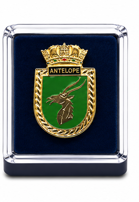HMS ANTELOPE - British Military Lapel Pin Badge |  MOD Licensed