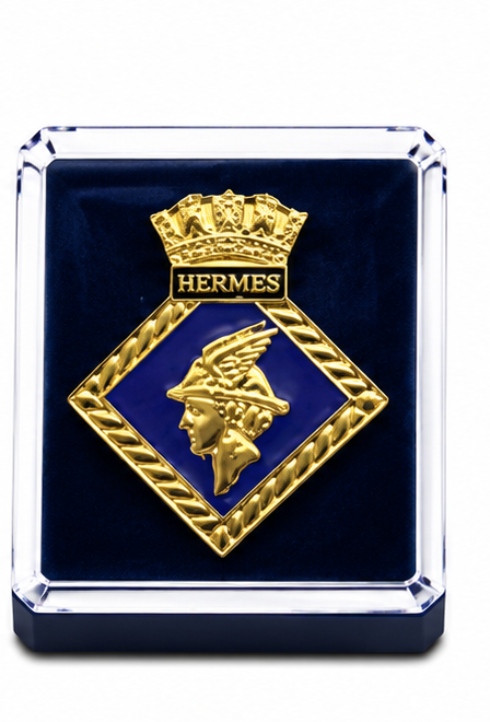 HMS HERMES - British Military Lapel Pin Badge |  MOD Licensed