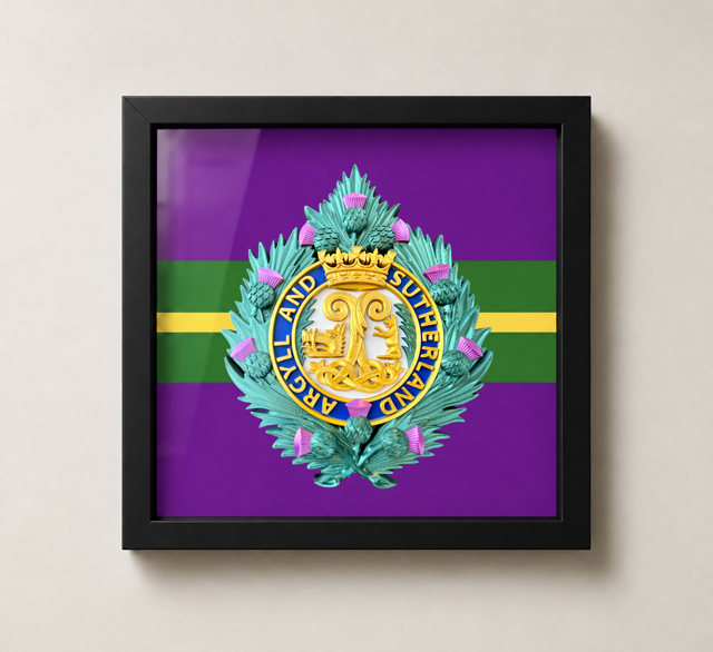 Argyll and Sutherland Highlanders Cap Badge Display Frame | Officially Licensed