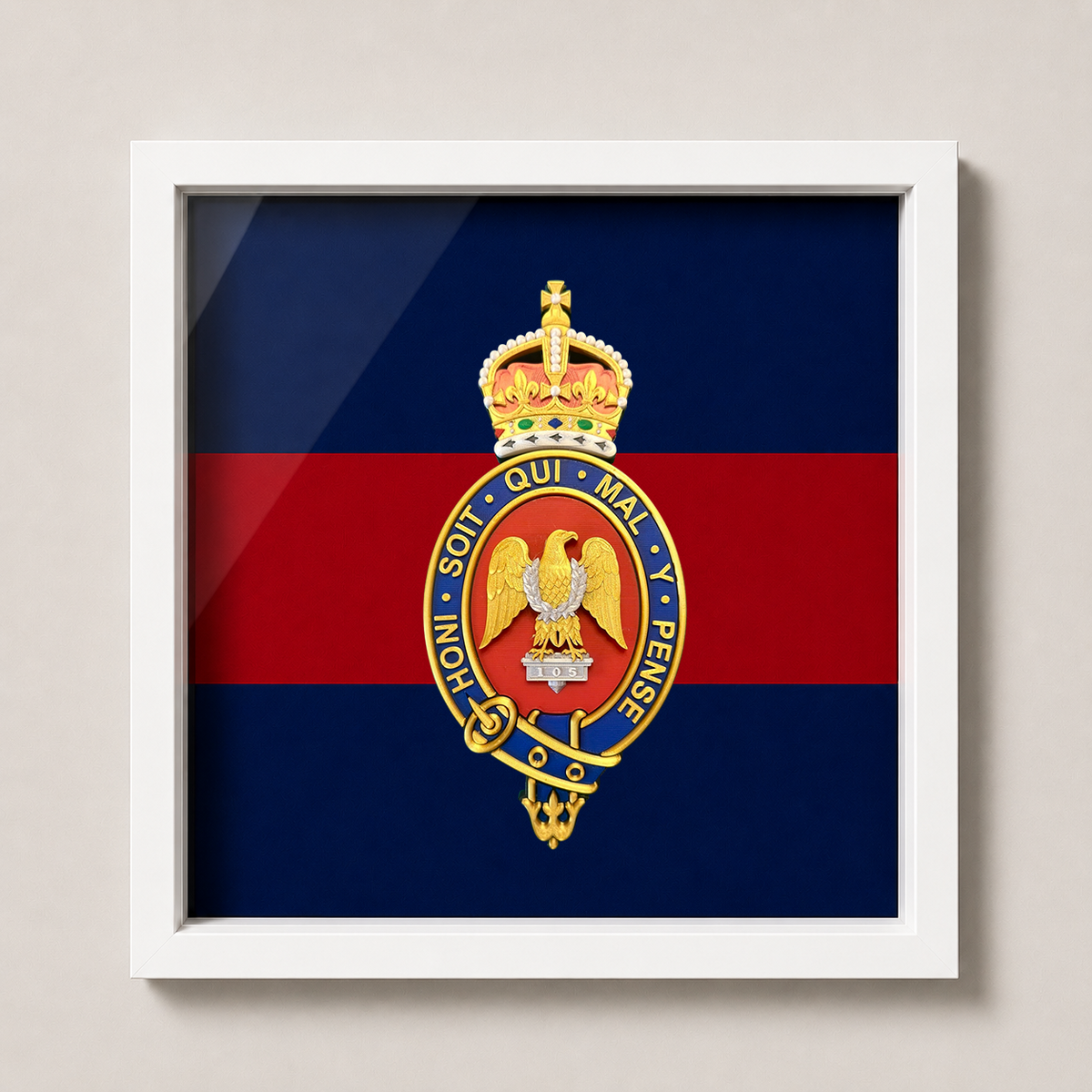 Blues and Royals Waterloo Eagle Regimental Device Display Frame – King's Crown | Officially Licensed