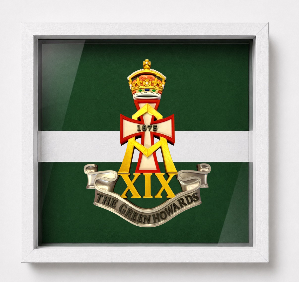 The Green Howards Cap Badge Display Frame | Full Colour | Officially Licensed