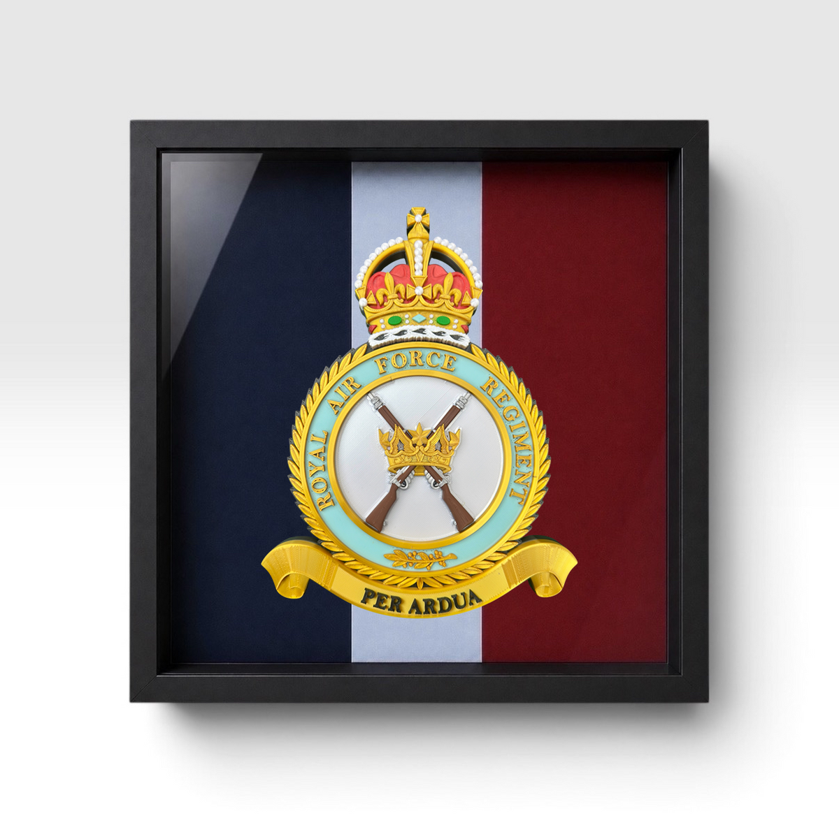 Royal Air Force Regiment Badge – King's Crown Display Frame | Officially Licensed
