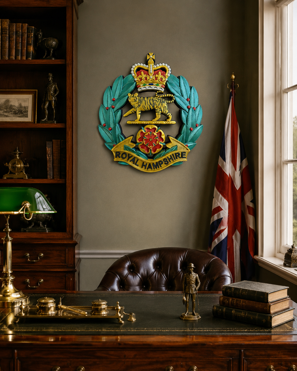 Royal Hampshire Regiment Full Colour Cap Badge | Officially Licensed