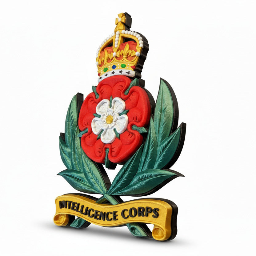 Intelligence Corps King's Crown Cap Badge | Officially Licensed
