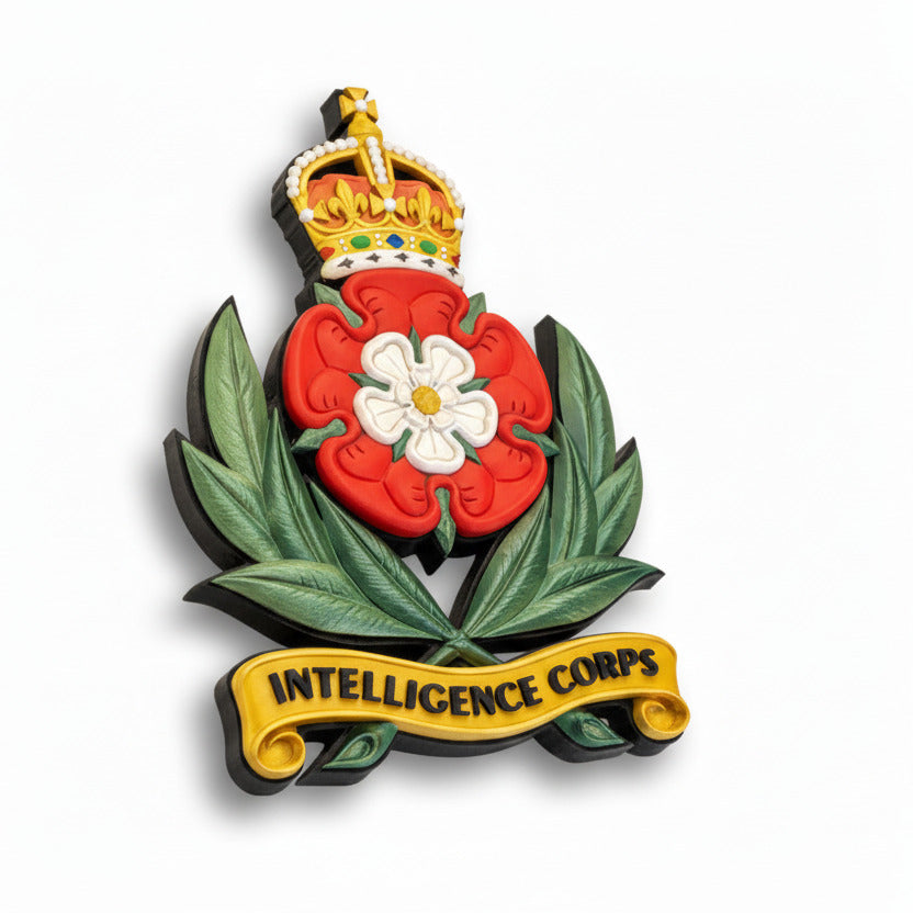 Intelligence Corps King's Crown Cap Badge | Officially Licensed