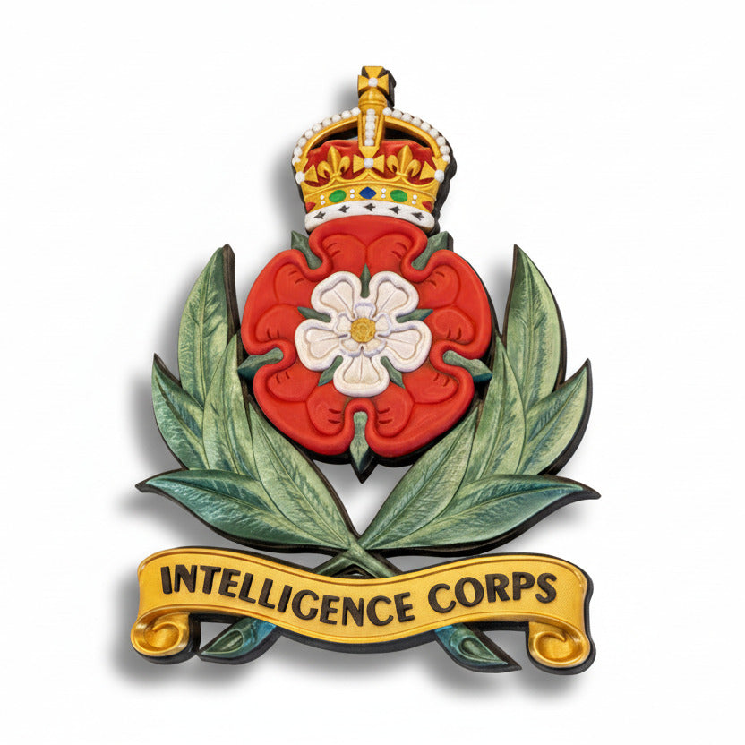 Intelligence Corps King's Crown Cap Badge | Officially Licensed
