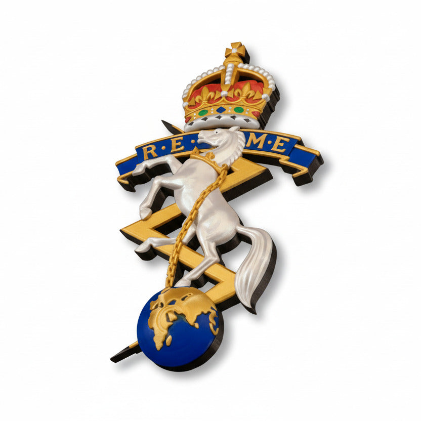 REME King's Crown Cap Badge | Officially Licensed