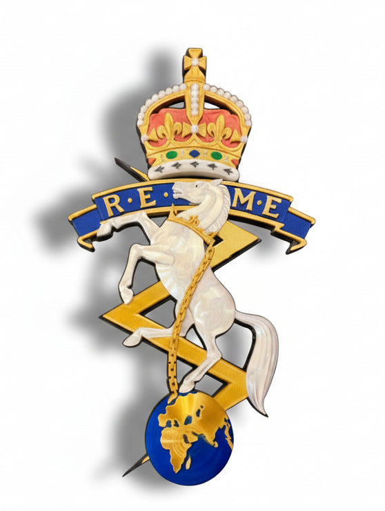 REME King's Crown Cap Badge | Officially Licensed