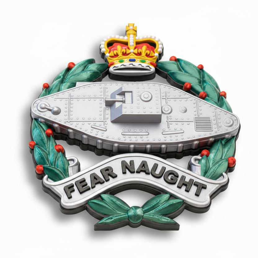 Royal Tank Regiment Queen's Crown Cap Badge | Officially Licensed