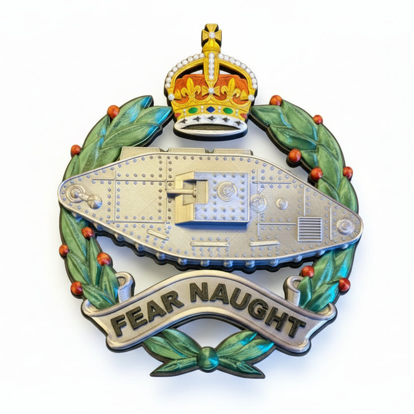 Royal Tank Regiment King's Crown Cap Badge | Officially Licensed
