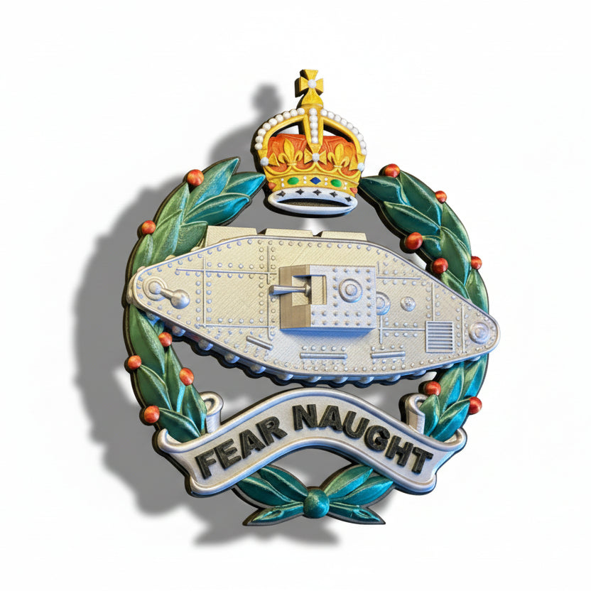 Royal Tank Regiment King's Crown Cap Badge | Officially Licensed