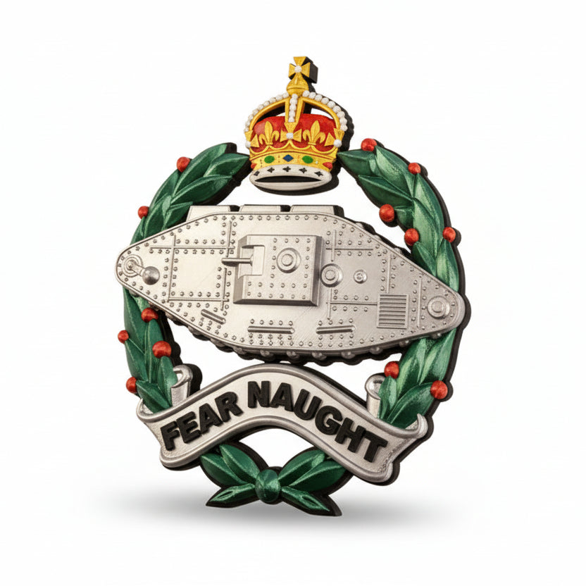 Royal Tank Regiment King's Crown Cap Badge | Officially Licensed
