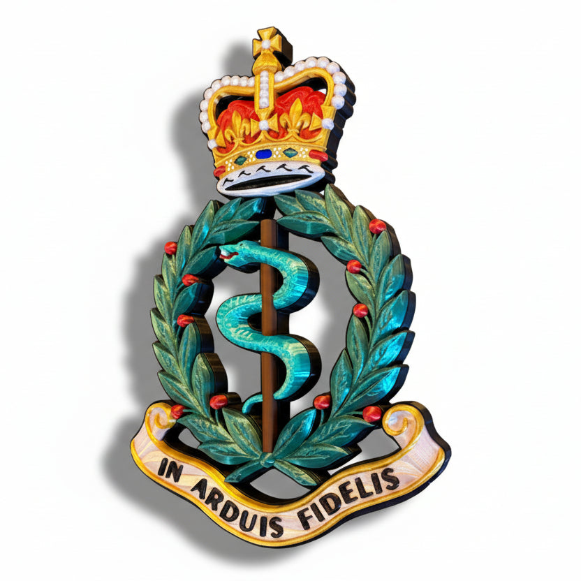 Royal Army Medical Corps Queen's Crown Cap Badge | Officially Licensed