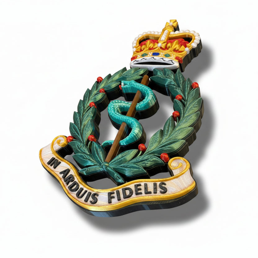 Royal Army Medical Corps Queen's Crown Cap Badge | Officially Licensed