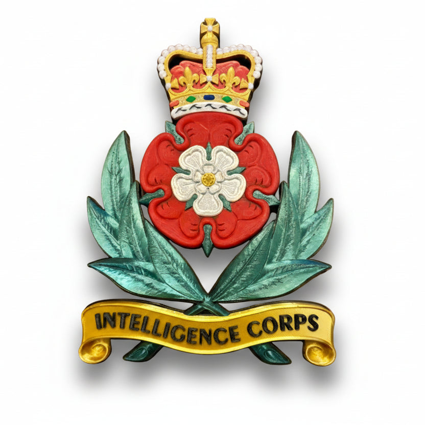 Intelligence Corps Queen's Crown Cap Badge | Officially Licensed