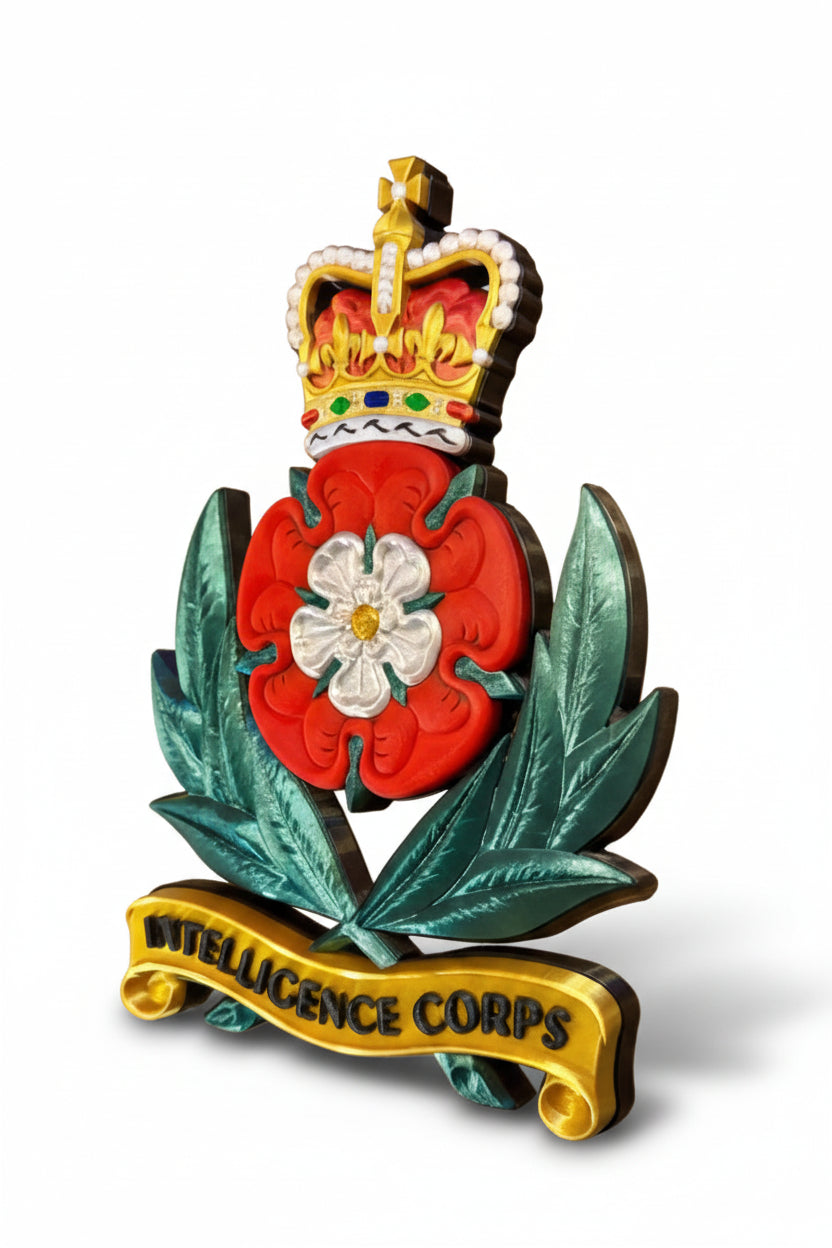 Intelligence Corps Queen's Crown Cap Badge | Officially Licensed