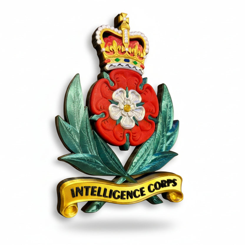 Intelligence Corps Queen's Crown Cap Badge | Officially Licensed