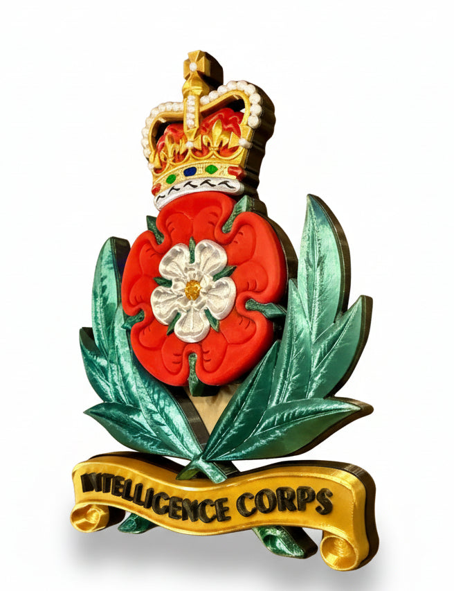 Intelligence Corps Queen's Crown Cap Badge | Officially Licensed
