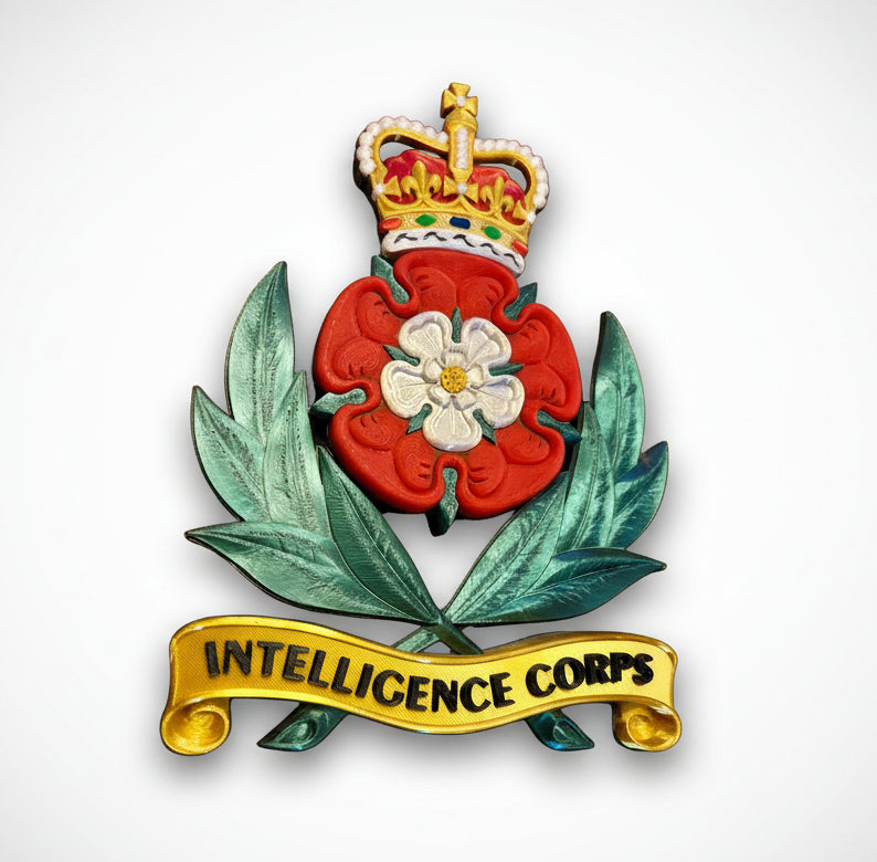 Intelligence Corps Queen's Crown Cap Badge | Officially Licensed