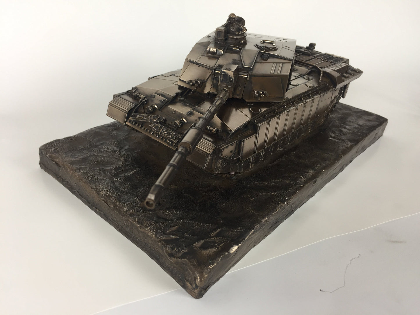 Challenger 2 Desertised Main Battle Tank Cold Cast Bronze Statue