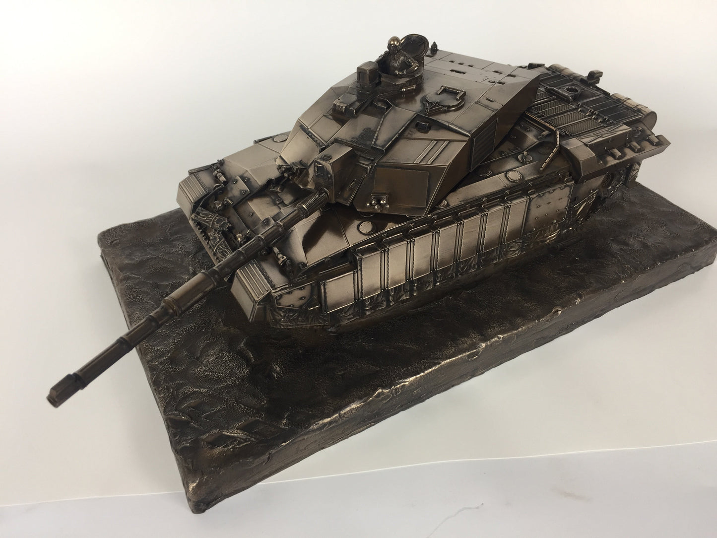 Challenger 2 Desertised Main Battle Tank Cold Cast Bronze Statue
