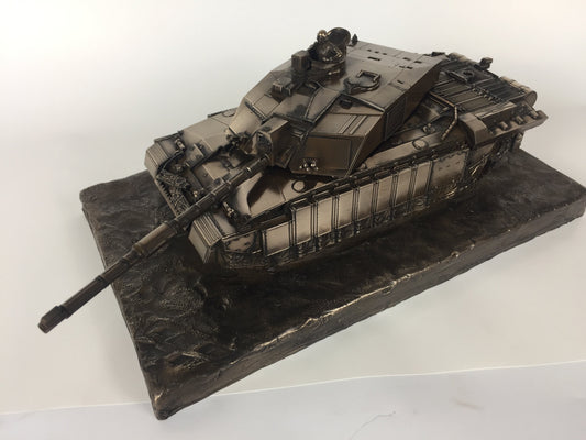 Challenger 2 Desertised Main Battle Tank – Cold Cast Bronze Model