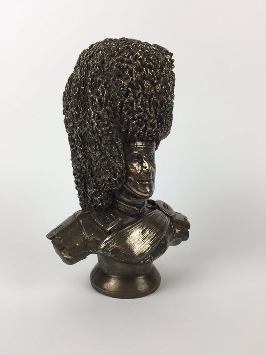 Scots Guard Pipe Major Bust Military Statue