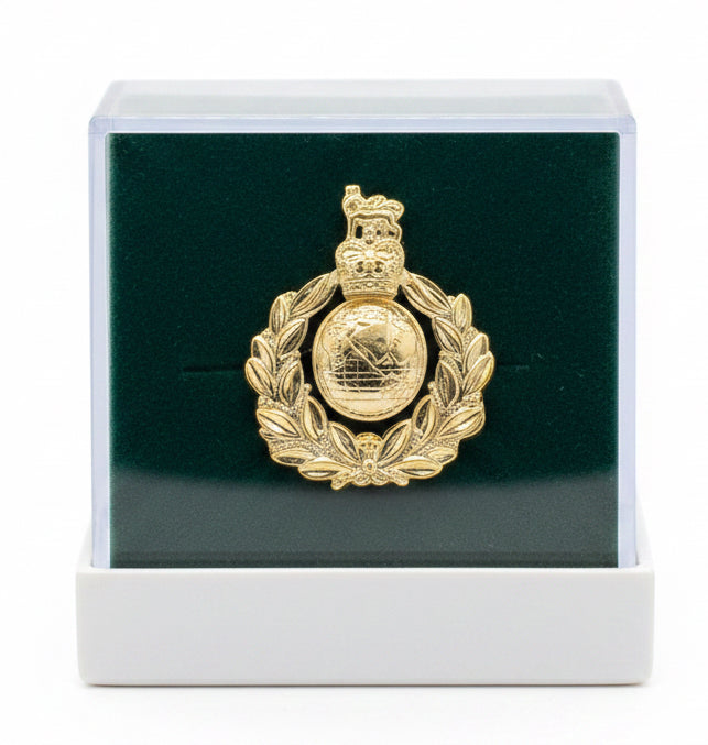 Royal Marines Cap Badge (Gold) Lapel Pin Badge | MOD Licensed