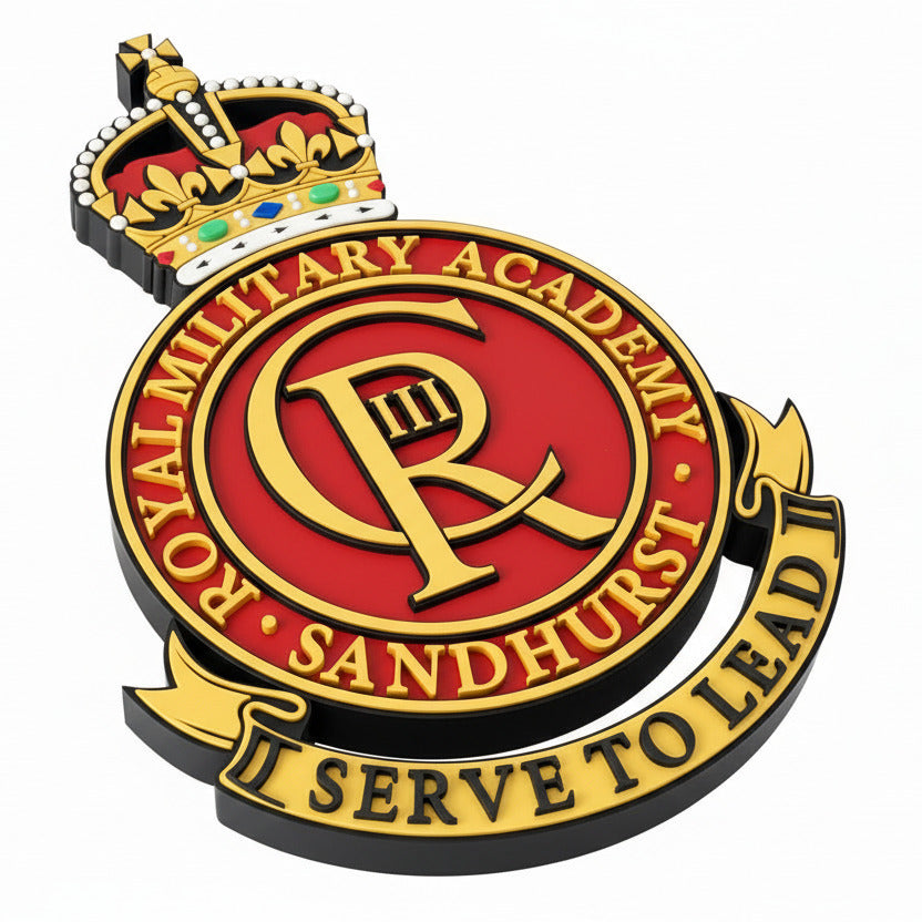 Royal Military Academy Sandhurst King's Crown Cap Badge | Officially Licensed