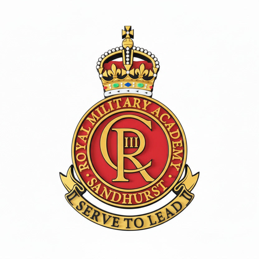 Royal Military Academy Sandhurst King's Crown Cap Badge | Officially Licensed