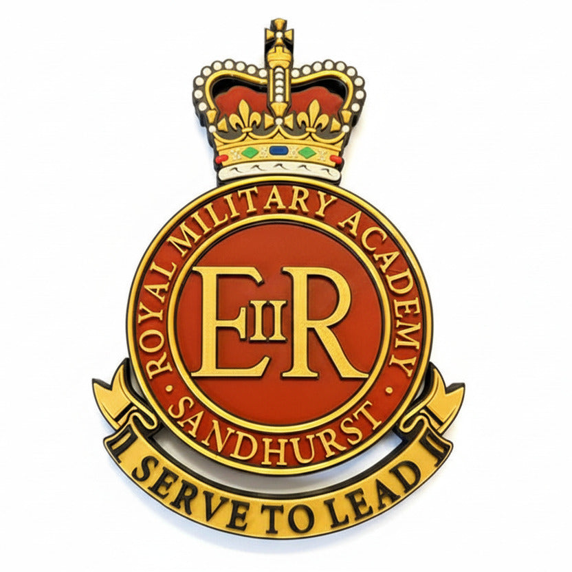 Royal Military Academy Sandhurst Queen's Crown Cap Badge | Officially Licensed