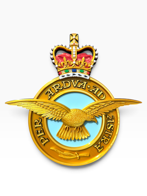 Royal Air Force Emblem – Queen's Crown (MOD Portal Artwork) | Officially Licensed