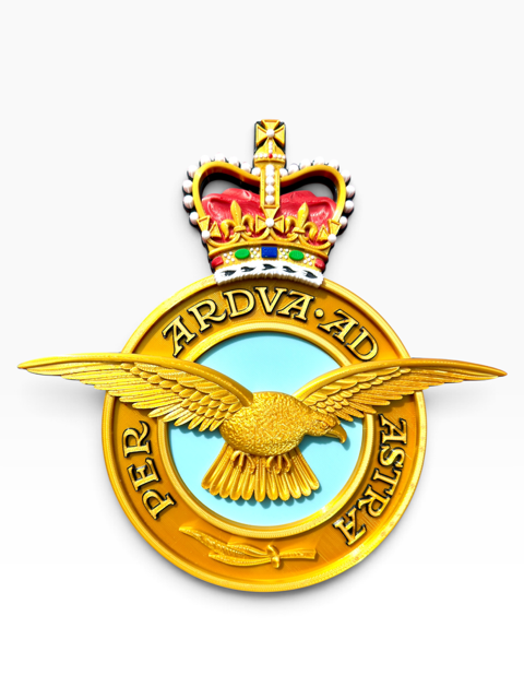 Royal Air Force Emblem – Queen's Crown (MOD Portal Artwork) | Officially Licensed