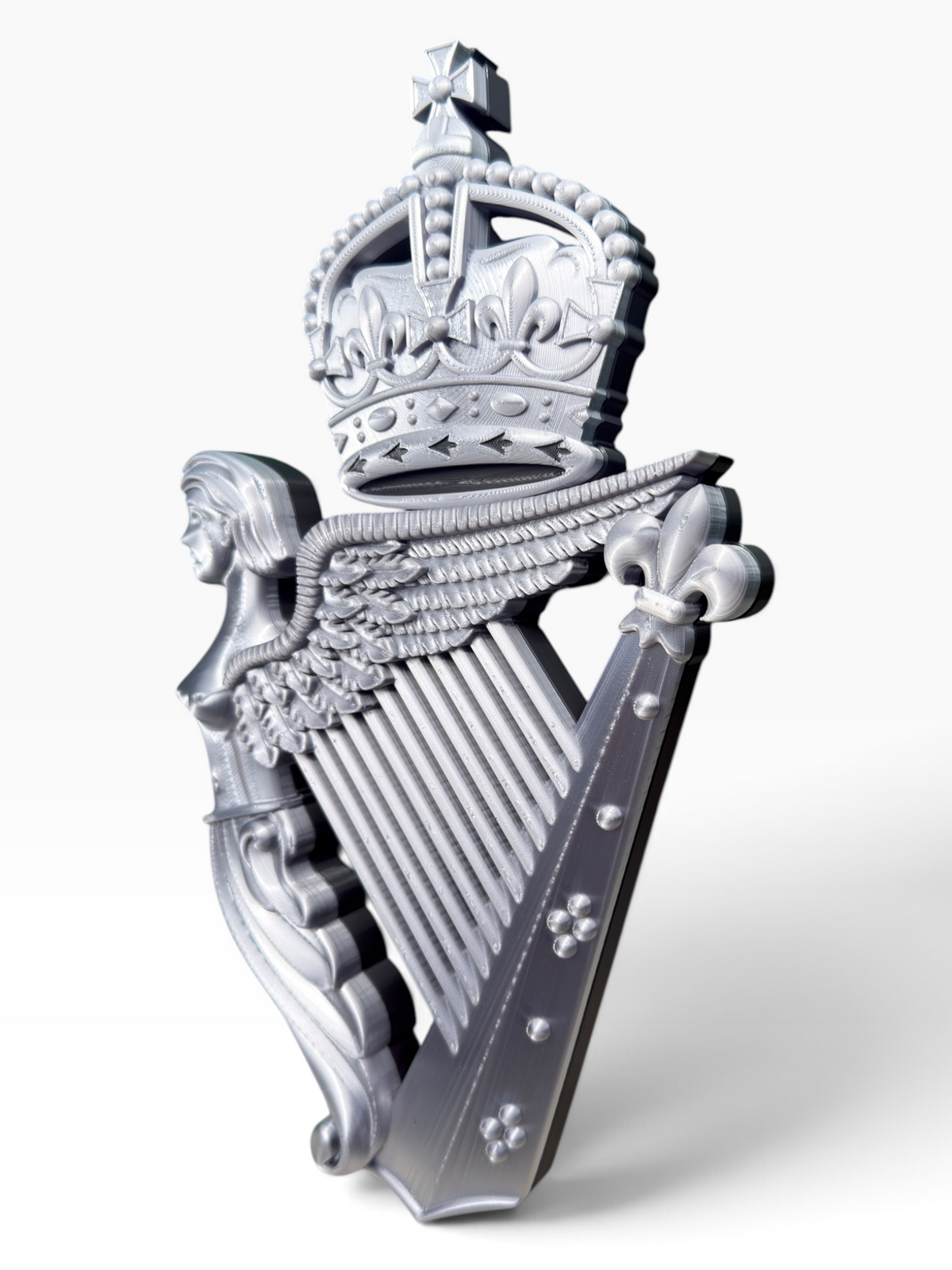 Royal Irish Regiment King's Crown Cap Badge | Silver & Black | Officially Licensed